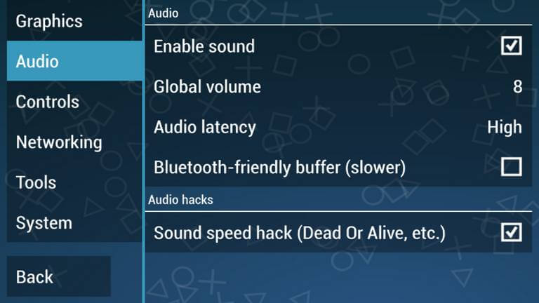 PPSSPP Audio Settings