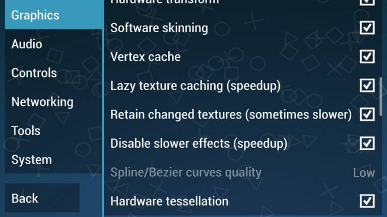 PPSSPP Graphics Performance Settings