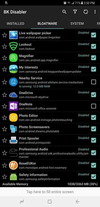 Disable Bloatware Apps on Galaxy J8