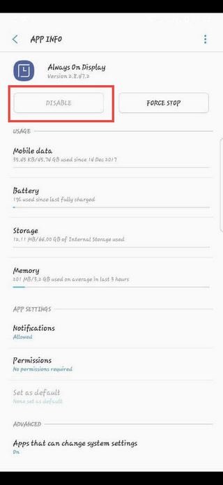 Disable unwanted apps on Galaxy Note 9