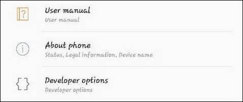 Enabled Developer Options on Samsung Galaxy J3