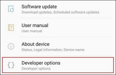 Enable Developer Options on Samsung Galaxy Note 9