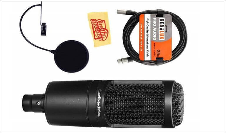 Audio-Technica AT2020 Cardioid Condenser MicrophoneAudio-Technica AT2020 Cardioid Condenser Microphone