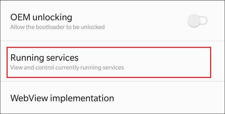 Keep track of running services