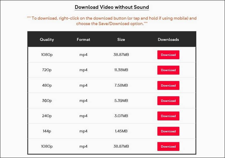 YouTube downloader with no sound