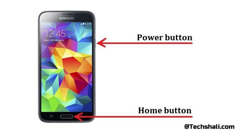 Take a screenshot on Samsung Galaxy S5 using hardware keys
