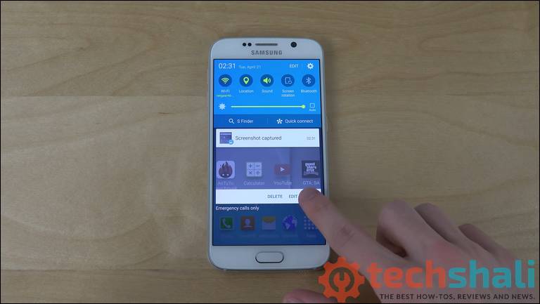 Edit screenshots on Samsung Galaxy S6 and S6 Edge