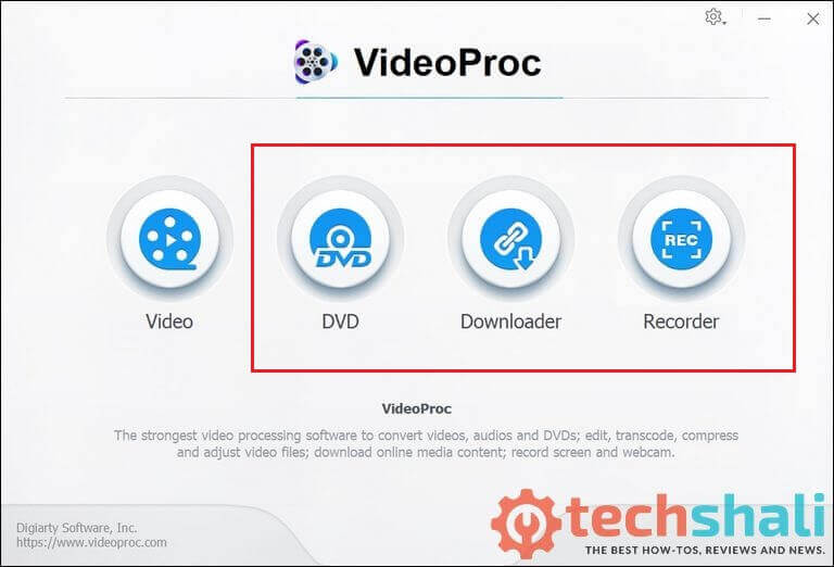 VideoProc additional tools