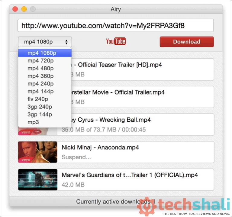 clear airy youtube downloader