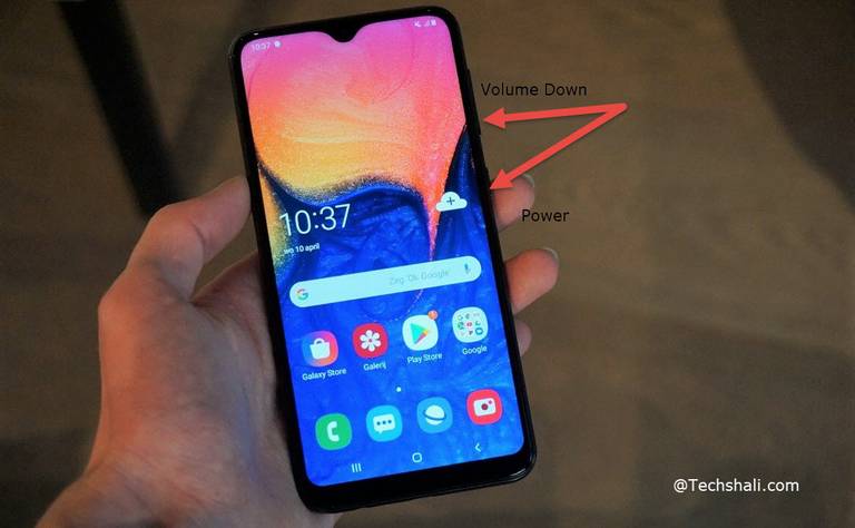 Take a screenshot on Samsung Galaxy A10