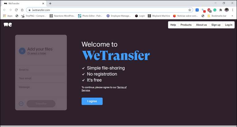 WETRANSFER: TRANSFER LARGE FILES FREE OF CHARGE WITHOUT REGISTRATION BY EMAIL