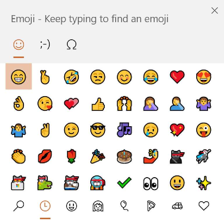 This is the emoji selector in Windows 10.