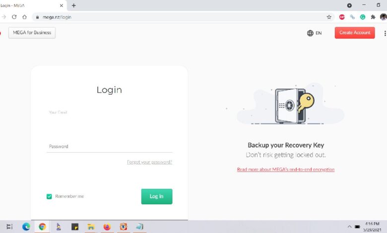 MEGA (cloud) : Log in or enter the Mega.nz site, and fix login issues