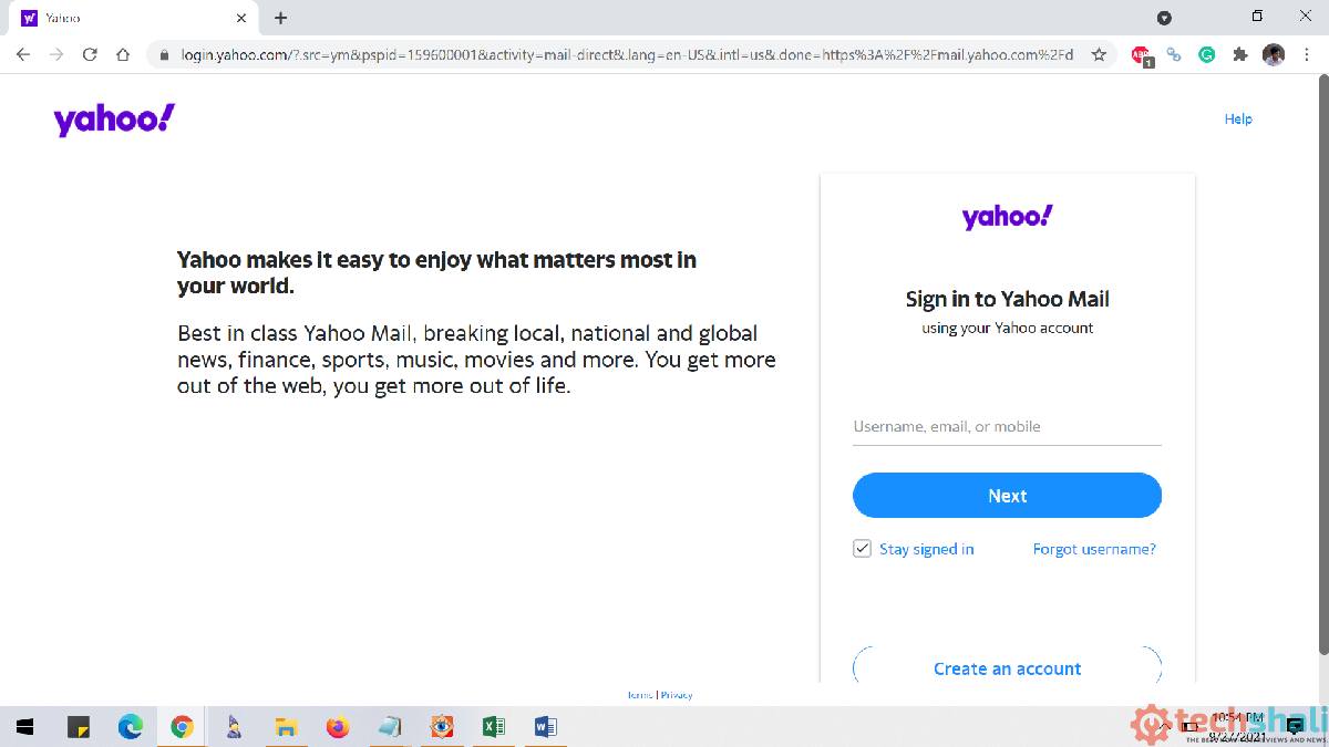 yahoo mail signing out