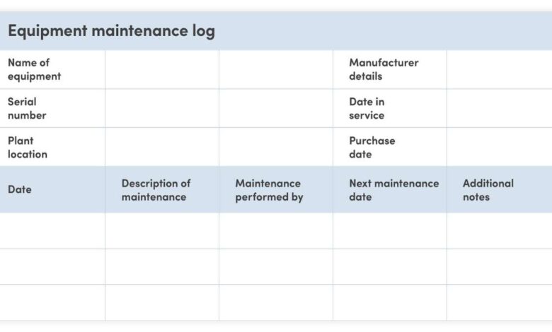 Ultimate Guide to Equipment Maintenance Logs