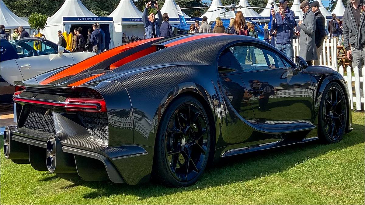 2020 Bugatti Chiron Super Sport 300+ Rear Taken at the Salon Privé Concours d'Elegance 2020, Blenheim Palace