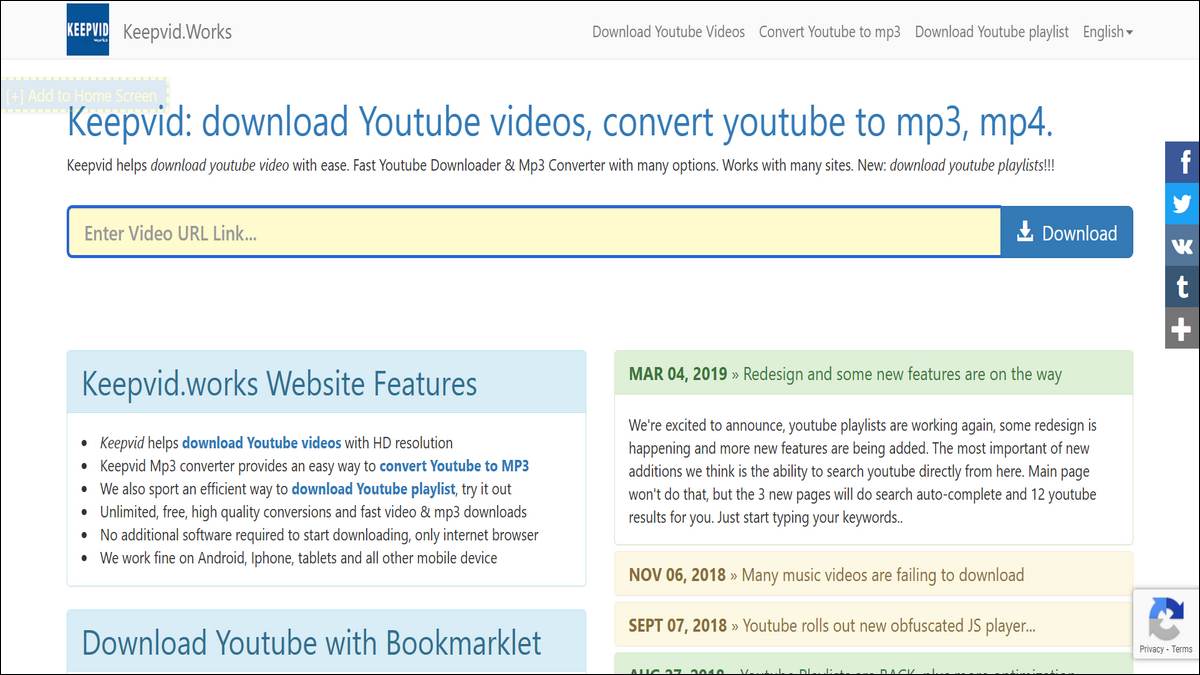Keepvid website