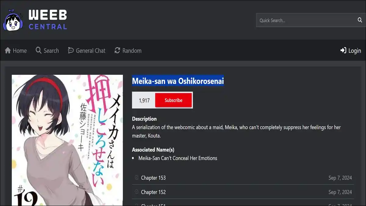 Read Meika-san wa Oshikorosenai manga at Weeb Central