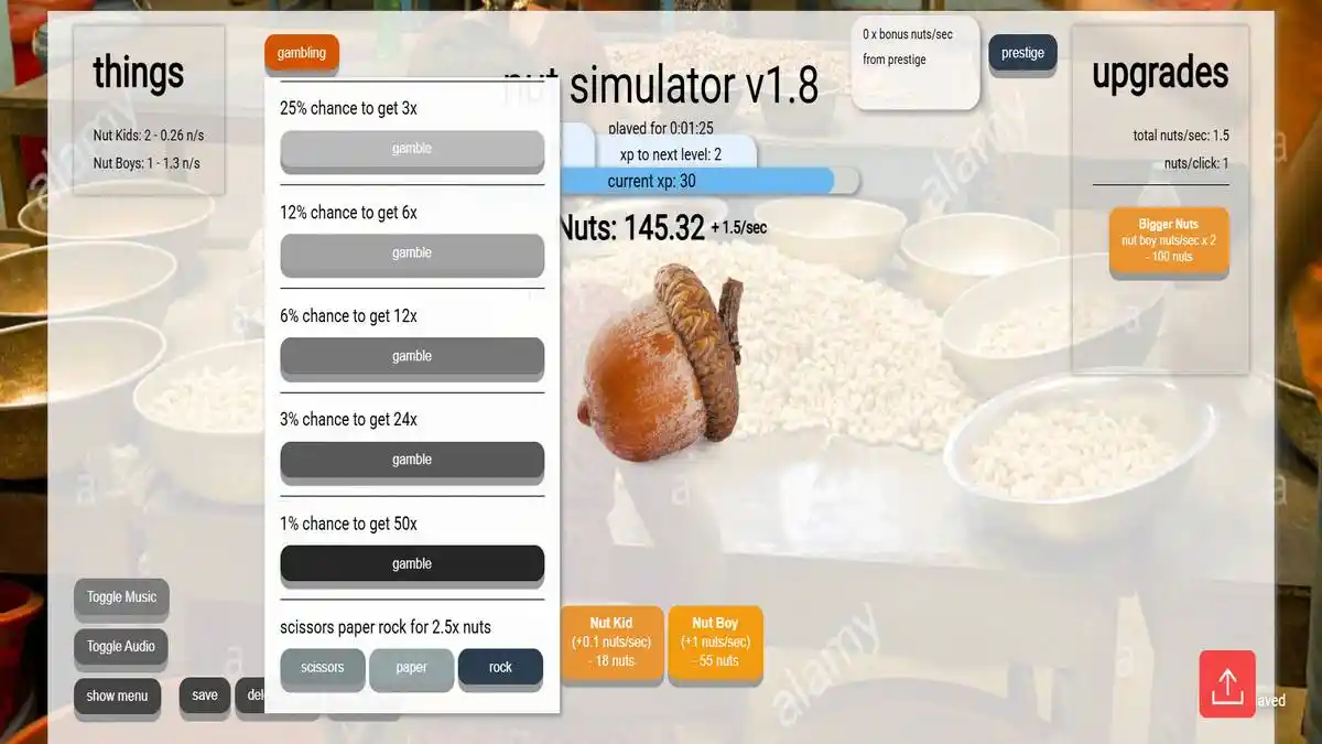 Gambling Chances Prediction at Nut Simulator