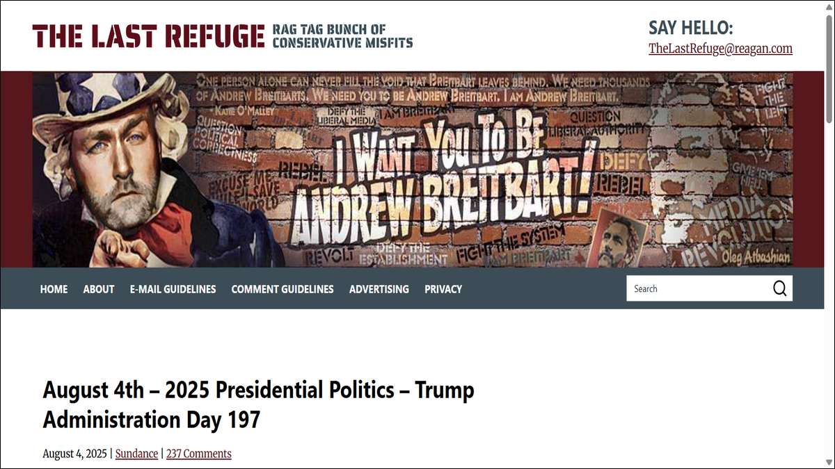 The Conservative Treehouse, also known as The Last Refuge, Official Website