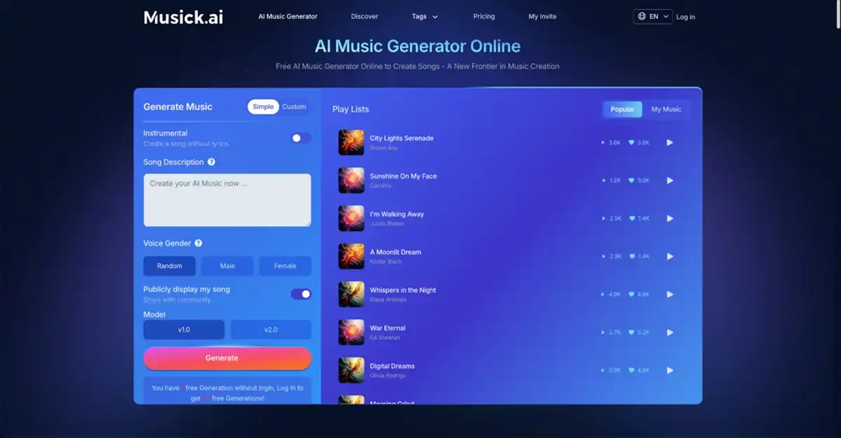 Best AI Song Maker