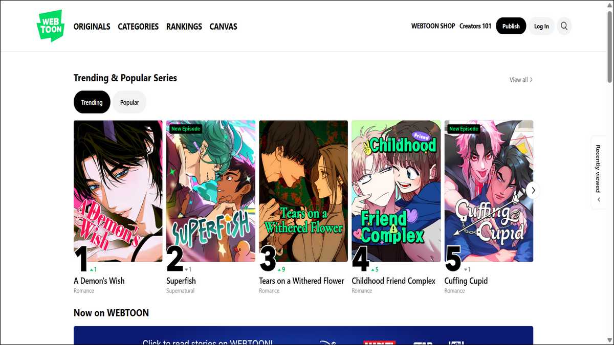 Use WEBTOON to Read Comics Manga Manhwa Online