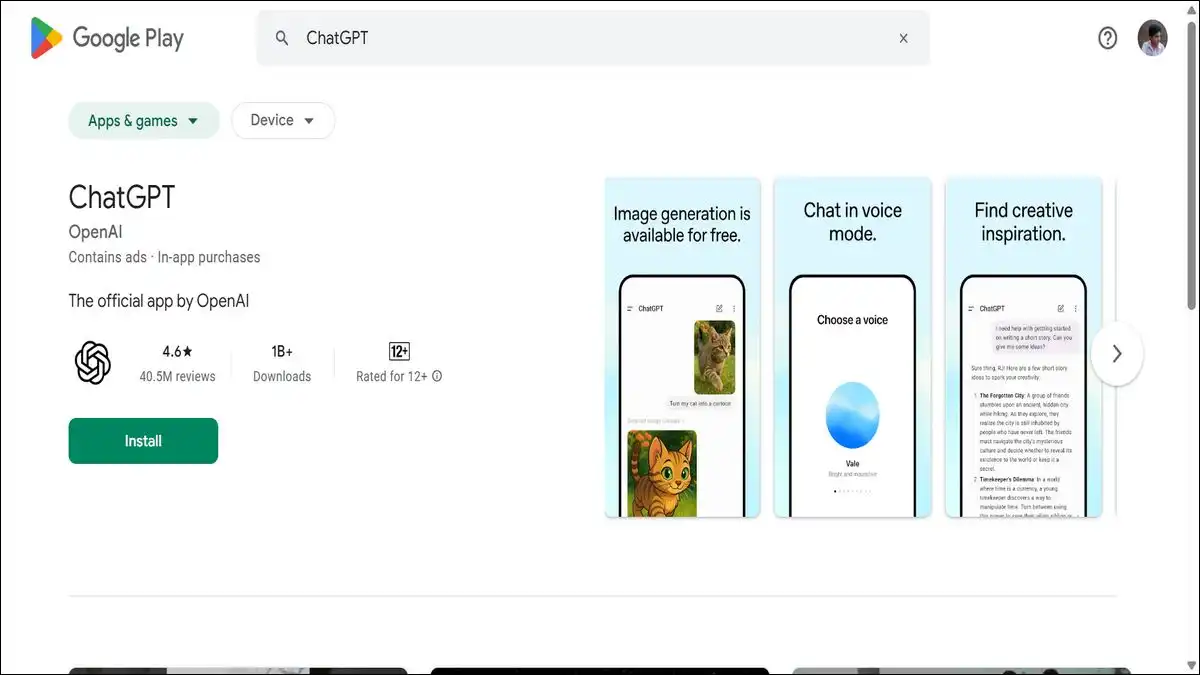 ChatGPT App for Android