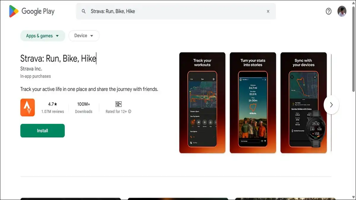 Strava Fitness App
