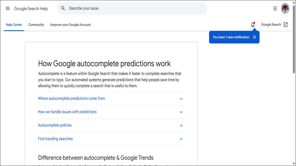 Google's autocomplete policy page