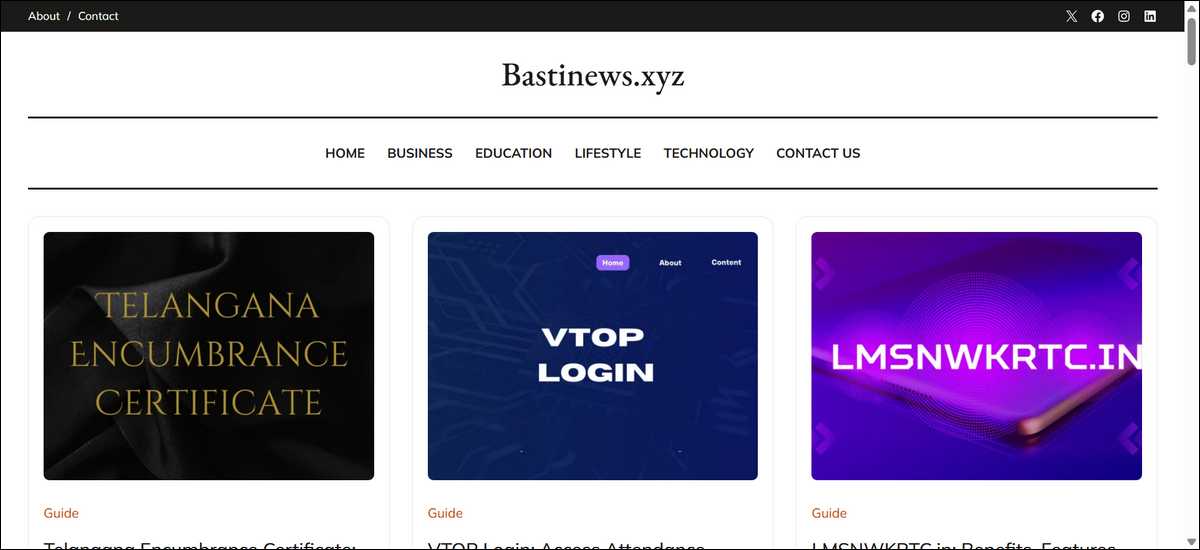 Bastinews.xyz parked domain compared with Bastinewsxyz.in active homepage