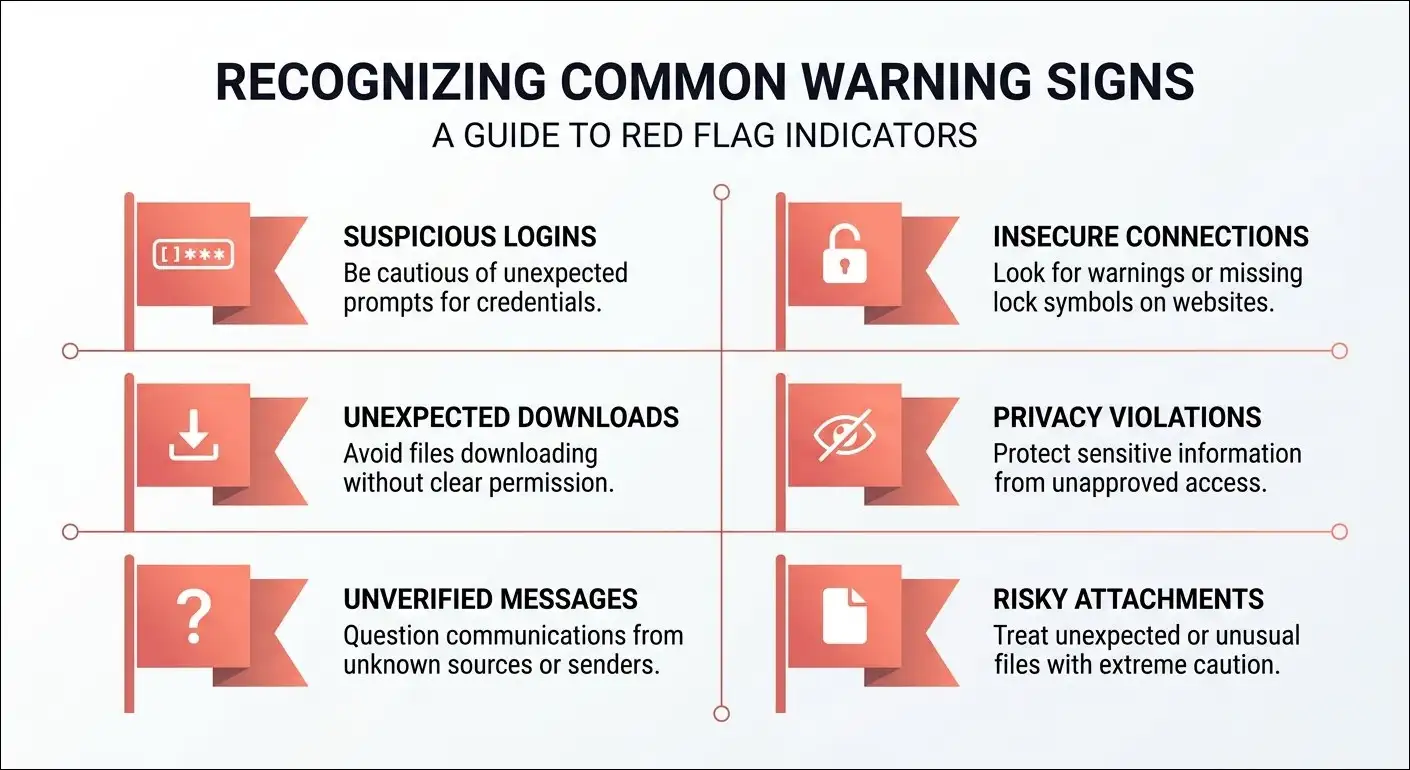 Six red flags indicating scam anonymous viewers